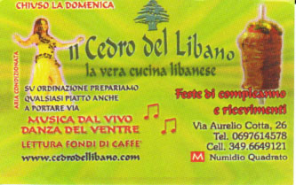 Biglietto da visita - Il Cedro Del Libano Biglietto da visita - Il Cedro Del Libano